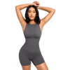 Round Neck Backless Bodysuit